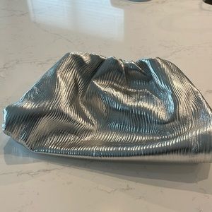 Bottega Venetta silver pouch. Worn twice and in excellent condition!